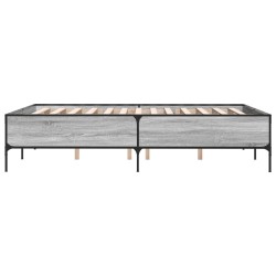 Cadre de lit sans matelas sonoma gris 140x190 cm 