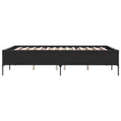 Cadre de lit sans matelas noir 140x190 cm 