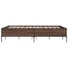 Cadre de lit sans matelas chêne marron 140x190 cm 