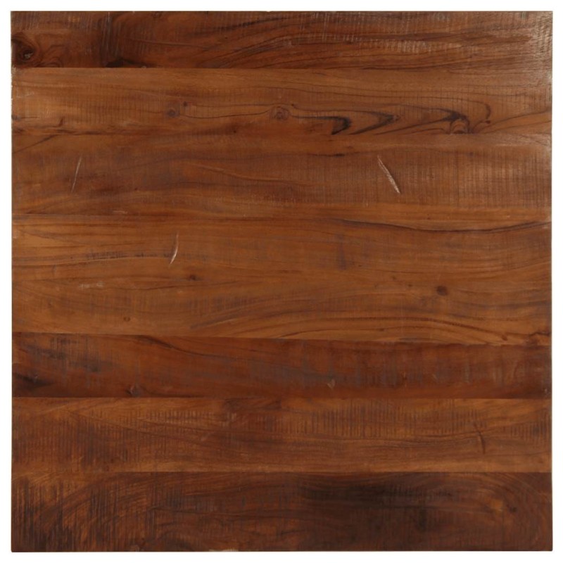 Dessus de table 90x90x3,8 cm carré bois massif de récupération 