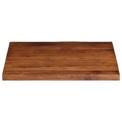 Dessus de table 90x90x3,8 cm carré bois massif de récupération 