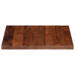 Dessus de table 90x90x3,8 cm carré bois massif de récupération 
