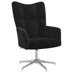 Chaise de relaxation Noir Velours 