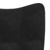 Chaise de relaxation Noir Velours 