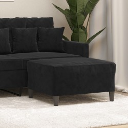 Repose-pied Noir 70x55x41 cm Velours 