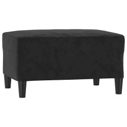 Repose-pied Noir 70x55x41 cm Velours 