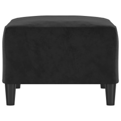 Repose-pied Noir 70x55x41 cm Velours 