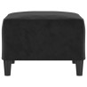 Repose-pied Noir 70x55x41 cm Velours 
