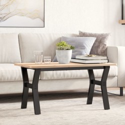 Pieds de table basse cadre en Y 80x40x43 cm acier 