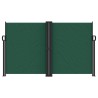 Auvent latéral rétractable vert foncé 140x1200 cm 