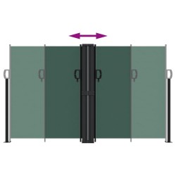 Auvent latéral rétractable vert foncé 140x1200 cm 