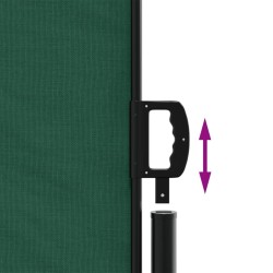 Auvent latéral rétractable vert foncé 140x1200 cm 