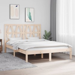 Cadre de lit Bois de pin massif 140x200 cm 