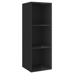 Ensemble de meubles TV 3 pcs Noir brillant Bois d'ingénierie 