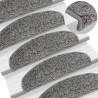 Tapis d'escalier 10 pcs 65x21x4 cm Gris 
