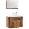 Ensemble de meubles salle de bain 2 pcs bois d'ingénierie 