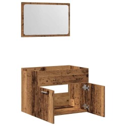 Ensemble de meubles salle de bain 2 pcs bois d'ingénierie 