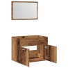 Ensemble de meubles salle de bain 2 pcs bois d'ingénierie 