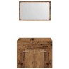 Ensemble de meubles salle de bain 2 pcs bois d'ingénierie 
