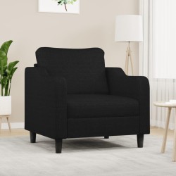 Fauteuil Noir 60 cm Tissu 