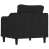 Fauteuil Noir 60 cm Tissu 