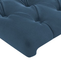 Tête de lit à LED Bleu foncé 93x16x118/128 cm Velours 