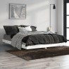 Cadre de lit sans matelas blanc brillant 140x190 cm 
