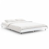 Cadre de lit sans matelas blanc brillant 140x190 cm 