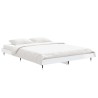 Cadre de lit sans matelas blanc brillant 140x190 cm 