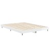 Cadre de lit sans matelas blanc brillant 140x190 cm 