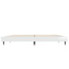 Cadre de lit sans matelas blanc brillant 140x190 cm 