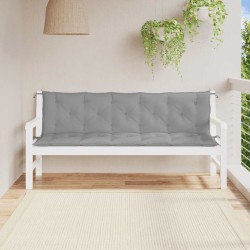Coussin de banc de jardin gris 180x(50+50)x7 cm tissu oxford 
