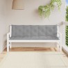 Coussin de banc de jardin gris 180x(50+50)x7 cm tissu oxford 