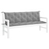 Coussin de banc de jardin gris 180x(50+50)x7 cm tissu oxford 