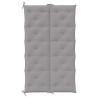 Coussin de banc de jardin gris 180x(50+50)x7 cm tissu oxford 
