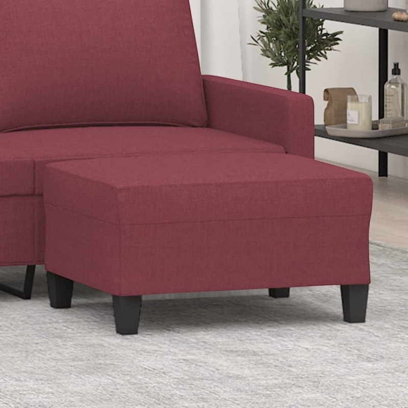 Repose-pied Rouge bordeaux 70x55x41 cm Tissu Repose-pied Rouge bordeaux 70x55x41 cm Tissu