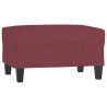 Repose-pied Rouge bordeaux 70x55x41 cm Tissu 