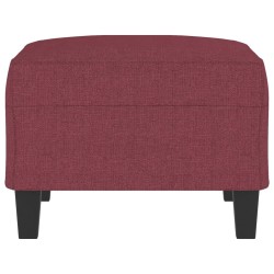Repose-pied Rouge bordeaux 70x55x41 cm Tissu 