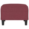 Repose-pied Rouge bordeaux 70x55x41 cm Tissu 