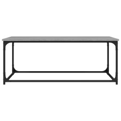 Table basse Sonoma gris 102x50x40 cm Bois d'ingénierie et fer 