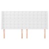 Tête de lit avec oreilles Blanc 163x16x118/128 cm Similicuir 