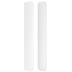 Tête de lit avec oreilles Blanc 163x16x118/128 cm Similicuir 