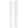 Tête de lit avec oreilles Blanc 163x16x118/128 cm Similicuir 