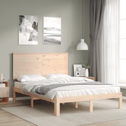 Cadre de lit sans matelas 120x200 cm bois de pin massif 