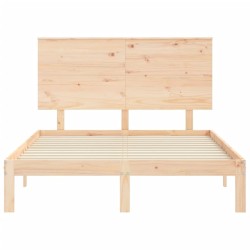 Cadre de lit sans matelas 120x200 cm bois de pin massif 