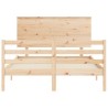 Cadre de lit sans matelas bois massif 