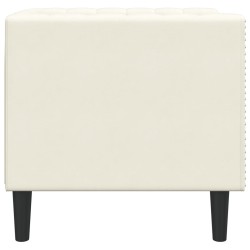 Fauteuil Chesterfield crème velours 