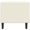 Fauteuil Chesterfield crème velours 