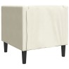 Fauteuil Chesterfield crème velours 