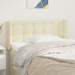 Tête de lit avec oreilles Crème 83x16x78/88 cm Similicuir 